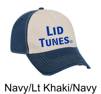 Lid Tunes Distressed Visor Navy Light Khaki Navy Cap